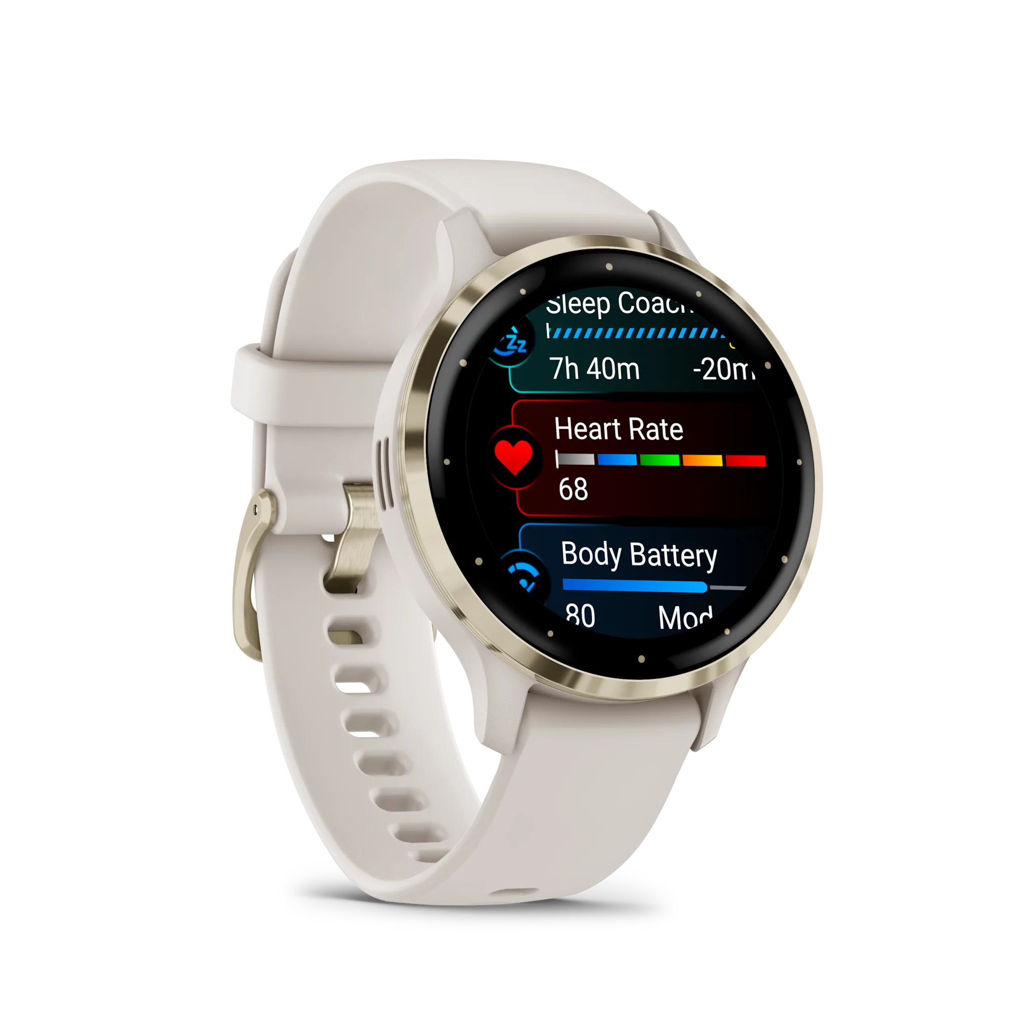 Garmin VENU 3S, Elfenbein/Softgold