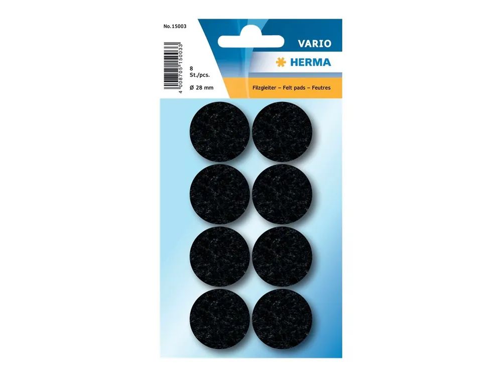 HERMA Vario - Pads - Schwarz (Packung mit 8)
