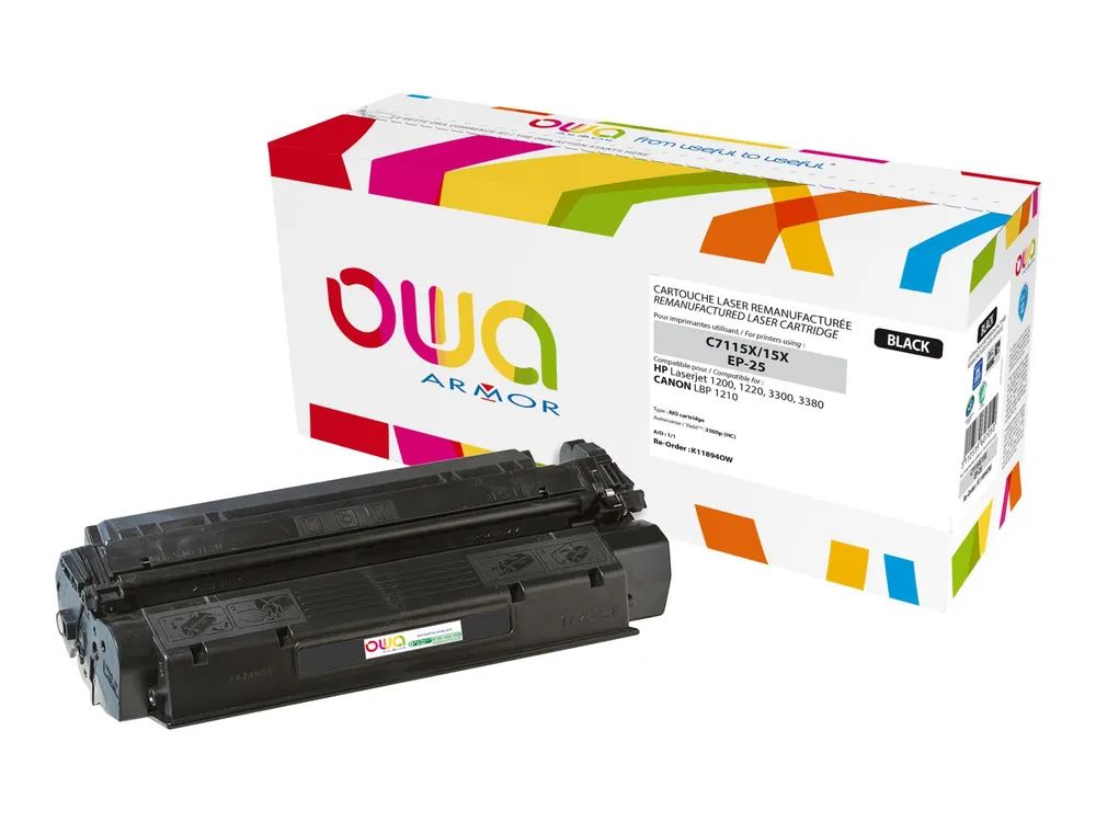 Armor OWA - Schwarz - kompatibel - Tonerpatrone (Alternative zu: HP C7115X)