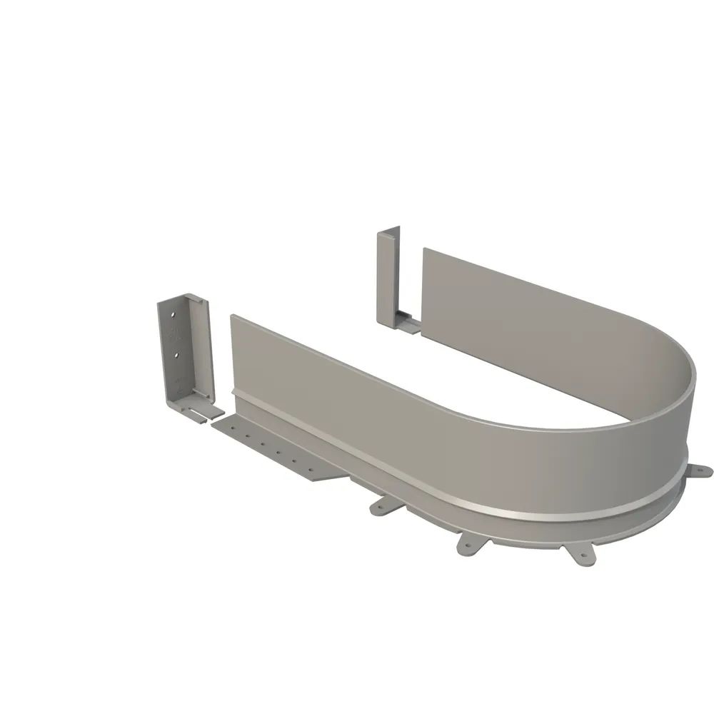 VOLPATO Syphonausschnitt Syphon flex Bodenstärke 16 mm Kunststoff Weiß
