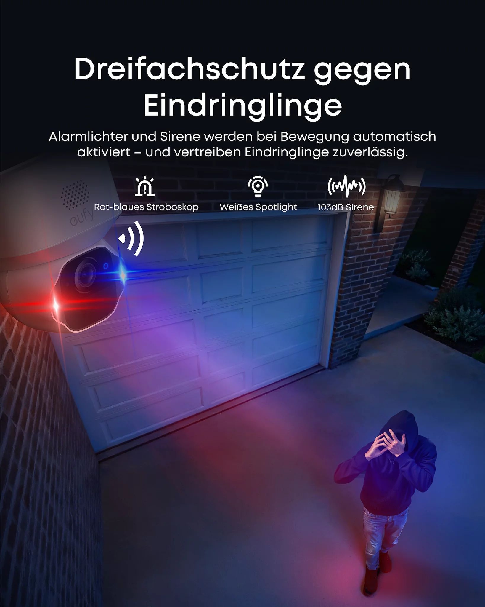 eufy SoloCam E42 - Netzwerk-Überwachungskamera - schwenken / neigen - Drehplattform - Außenbereich -