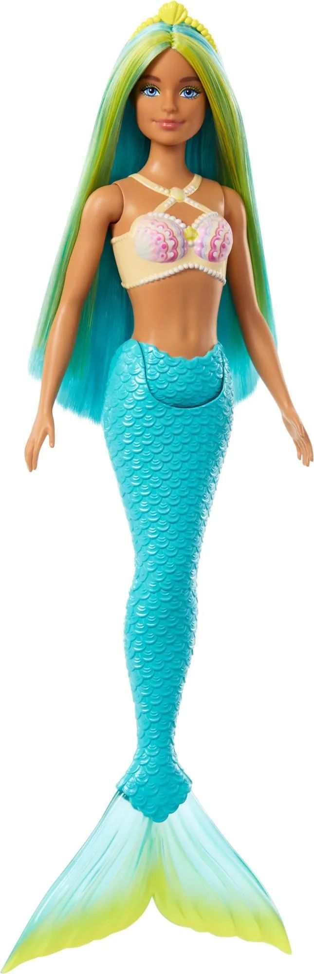 Mattel Meerjungfrau Puppe mit blauen Haaren tuerkis
