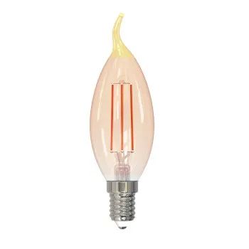 Hama LED-Filamentlampe, E14, 400lm ers. 35W, Kerze C35, amber, Warmw., Windstoß
