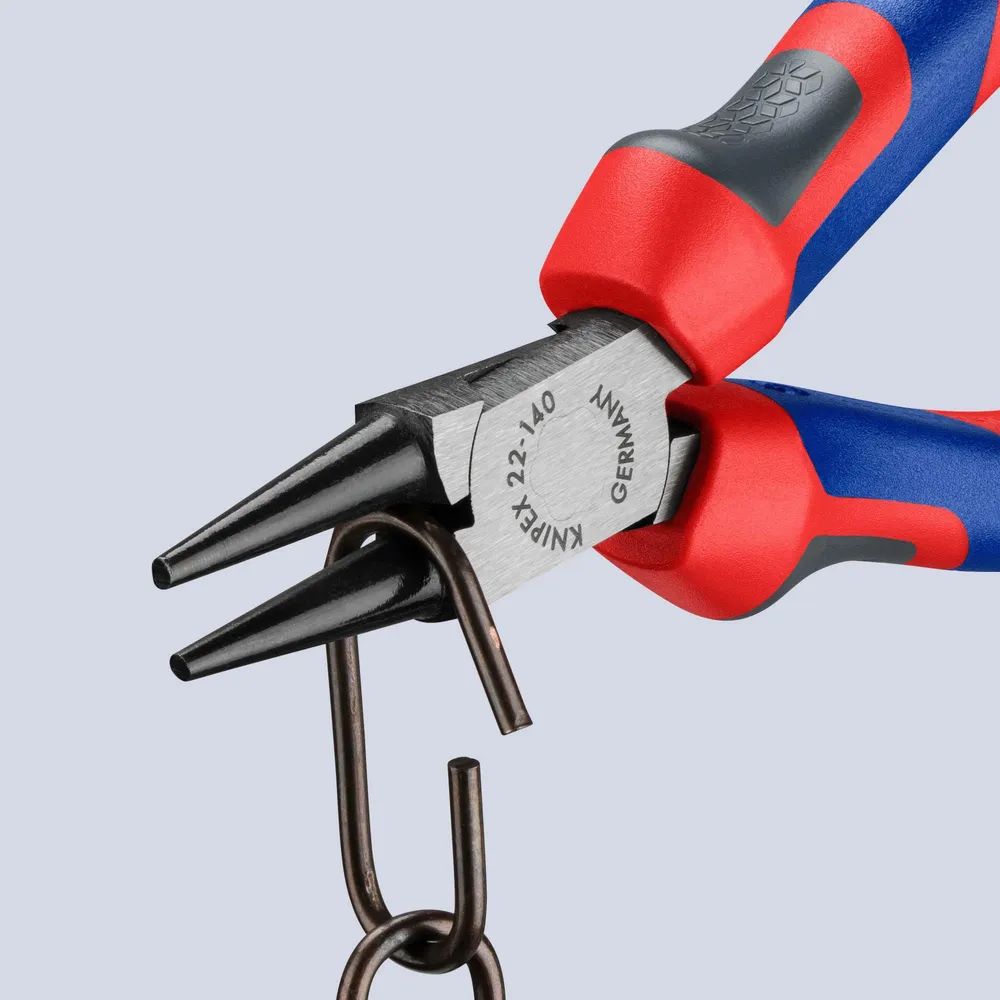 KNIPEX Rundzange mit Comfort-Griffen schwarz atramentiert 140 mm