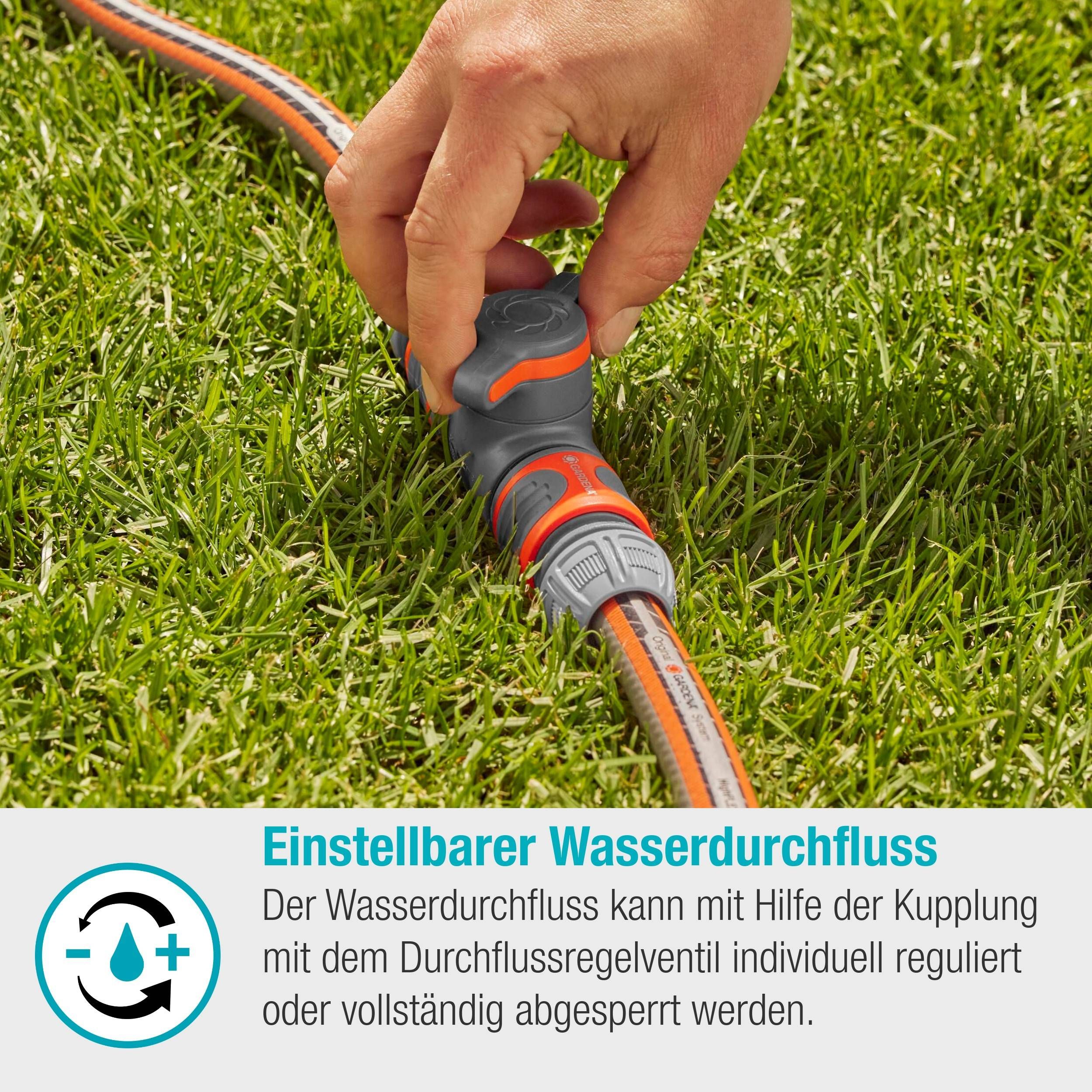 Gardena Kupplung mit Regulierventil, Blister