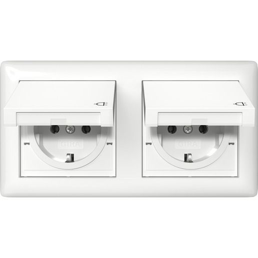 Gira SCHUKO KD+SET IP44+R. 2F RWS / GIRA 415803 STANDARD 55 415803