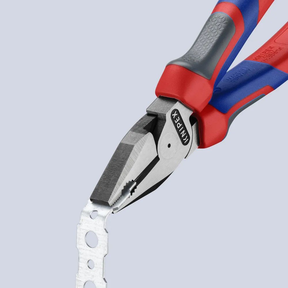 KNIPEX Kraft-Kombizange mit Comfort-Griffen schwarz atramentiert 180 mm