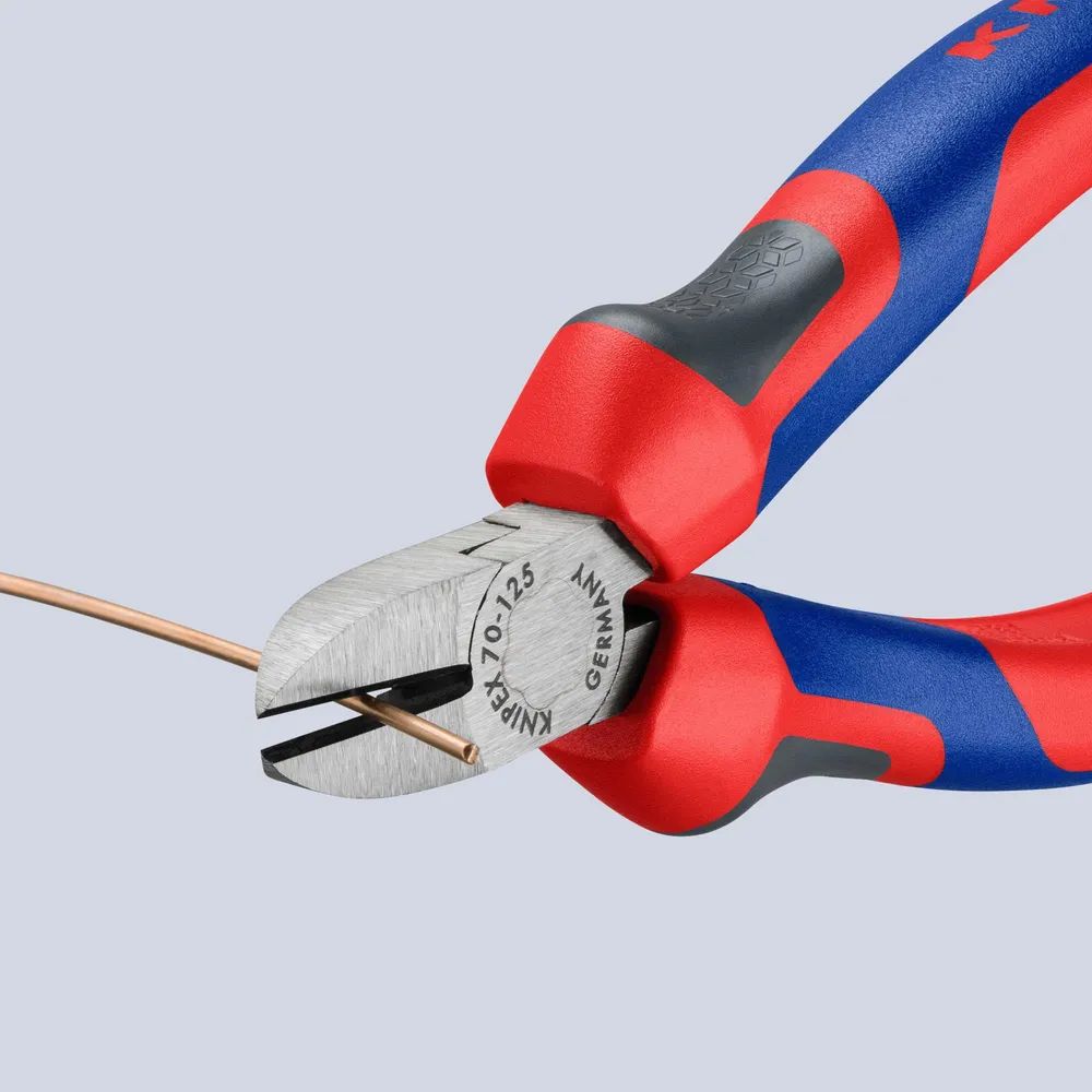 KNIPEX Seitenschneider mit Comfort-Griffen schwarz atramentiert 125 mm