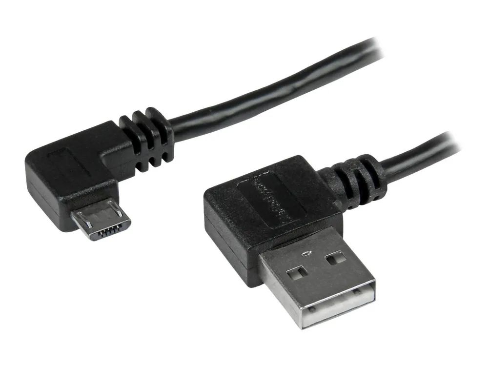 StarTech.com Micro USB Kabel mit rechts gewinkelten Anschlüssen - Stecker/Stecker - 1m - USB A zu Micro B Anschlusskabel - USB-Kabel - Micro-USB Typ B (M)