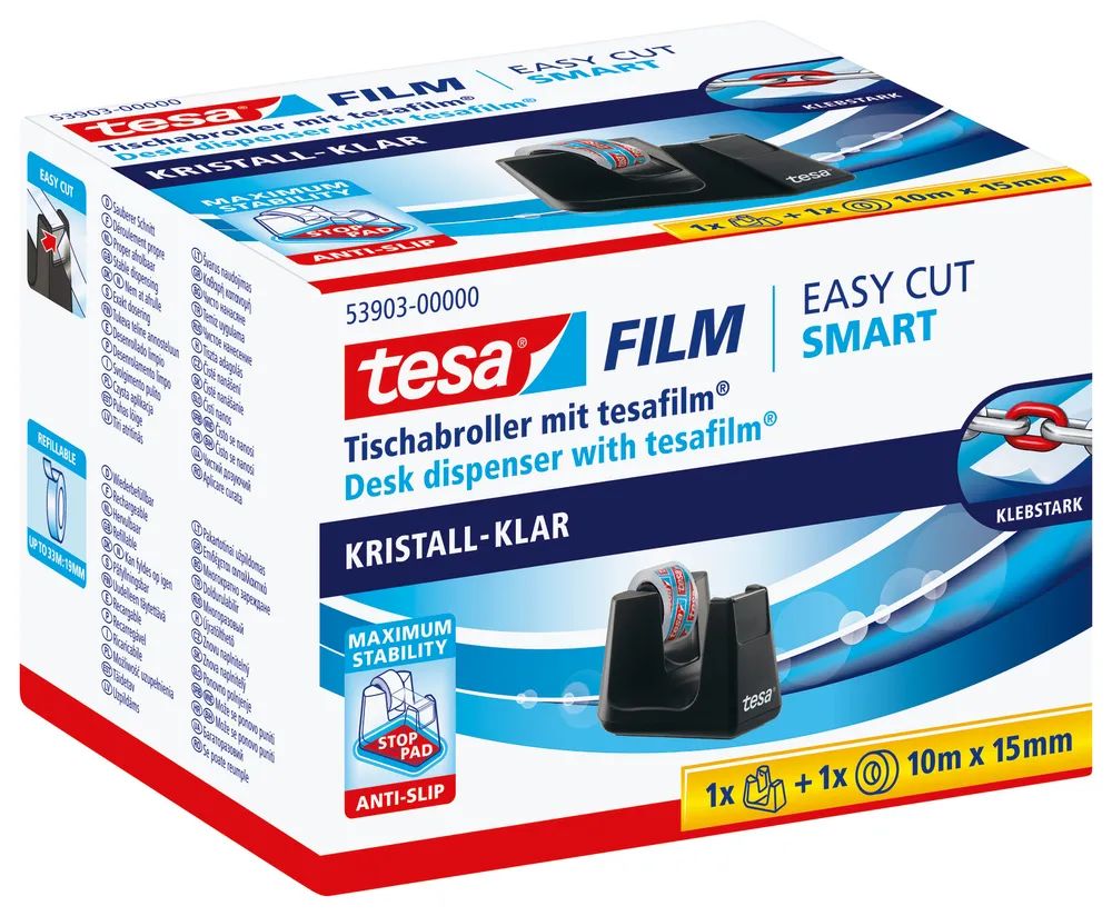 Tesa Easy Cut Smart - 3,9 cm - Kunststoff - Schwarz
