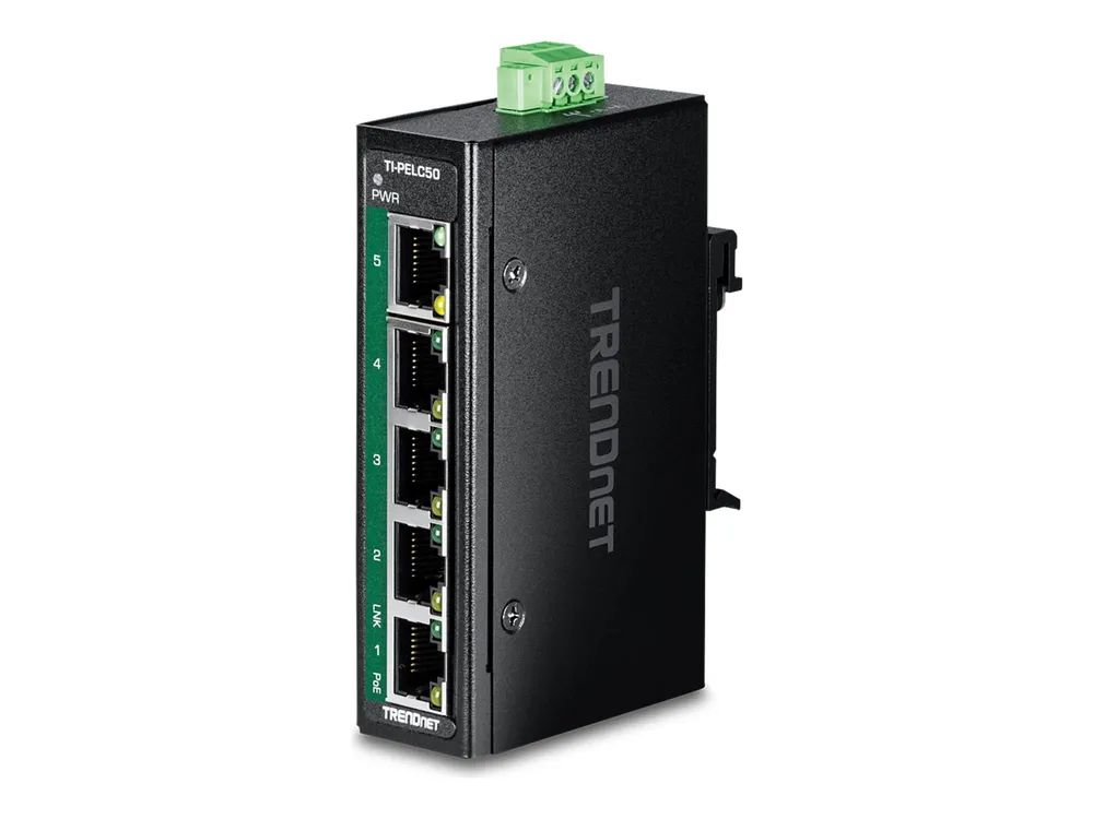 TRENDnet TI-PELC50 - Version V1.xR - Switch - industrial, mini - 4 x 10/100 (PoE+)