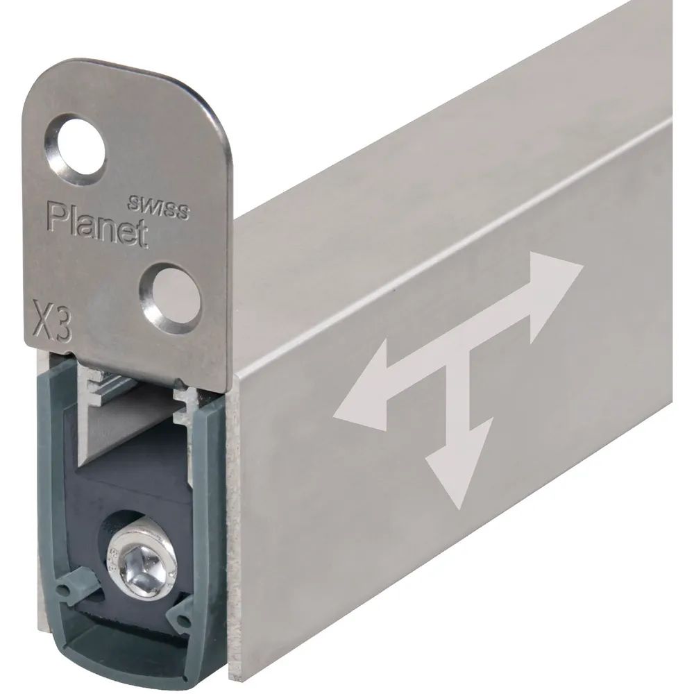 PLANET Türdichter X3-RD, 960 mm, Höhe 30 mm, einseitig, Aluminium natur