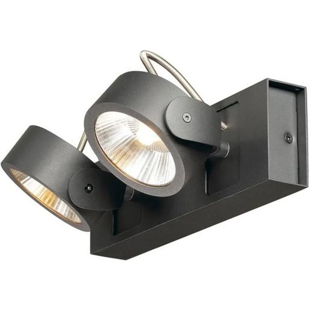 SLV WAND/DECKENLEU.2XLED 3000K 60° / SLV KALU SCHWARZ 1000129