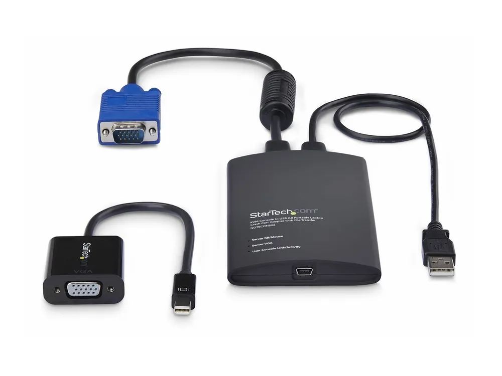 StarTech.com Portable Laptop Crash Cart Adapter, USB/VGA/Mini DisplayPort KVM Console, File Transfer and Video Capture