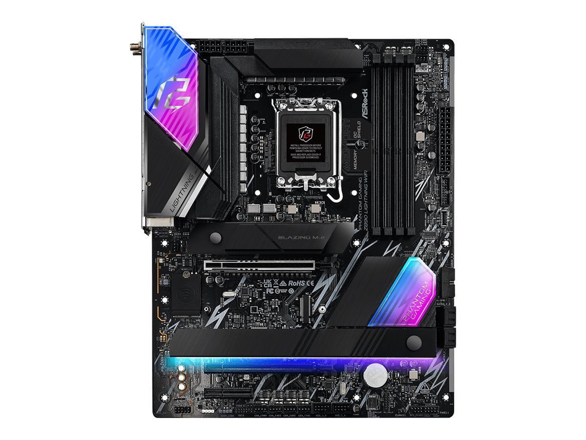 ASRock Phantom Gaming Z890 LIGHTNING WIFI - Motherboard - ATX - LGA1851-Sockel - Z890 Chipsatz - USB4, USB-C 3.2 Gen 2x2, USB 3.2 Gen 2, USB 3.2 Gen 1 - 2.5 Gigabit LAN, Wi-Fi 7, Bluetooth - Onboard-Grafik (CPU erforderlich)