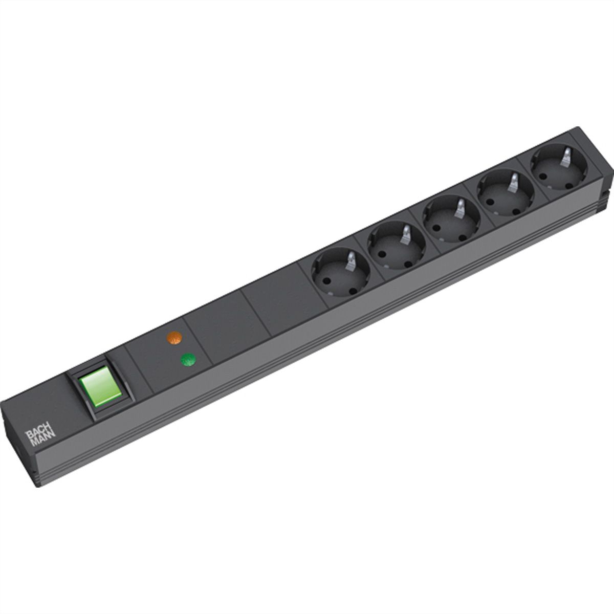 Bachmann Steckdosenleiste (Rack - einbaufähig) - Ausgangsanschlüsse: 6 - 1U - 48.3 cm (19")