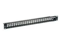 Equip Patch-Panel mit Kabelverwaltung - CAT 6 - STP - Schwarz - 1U - 48.3 cm (19")