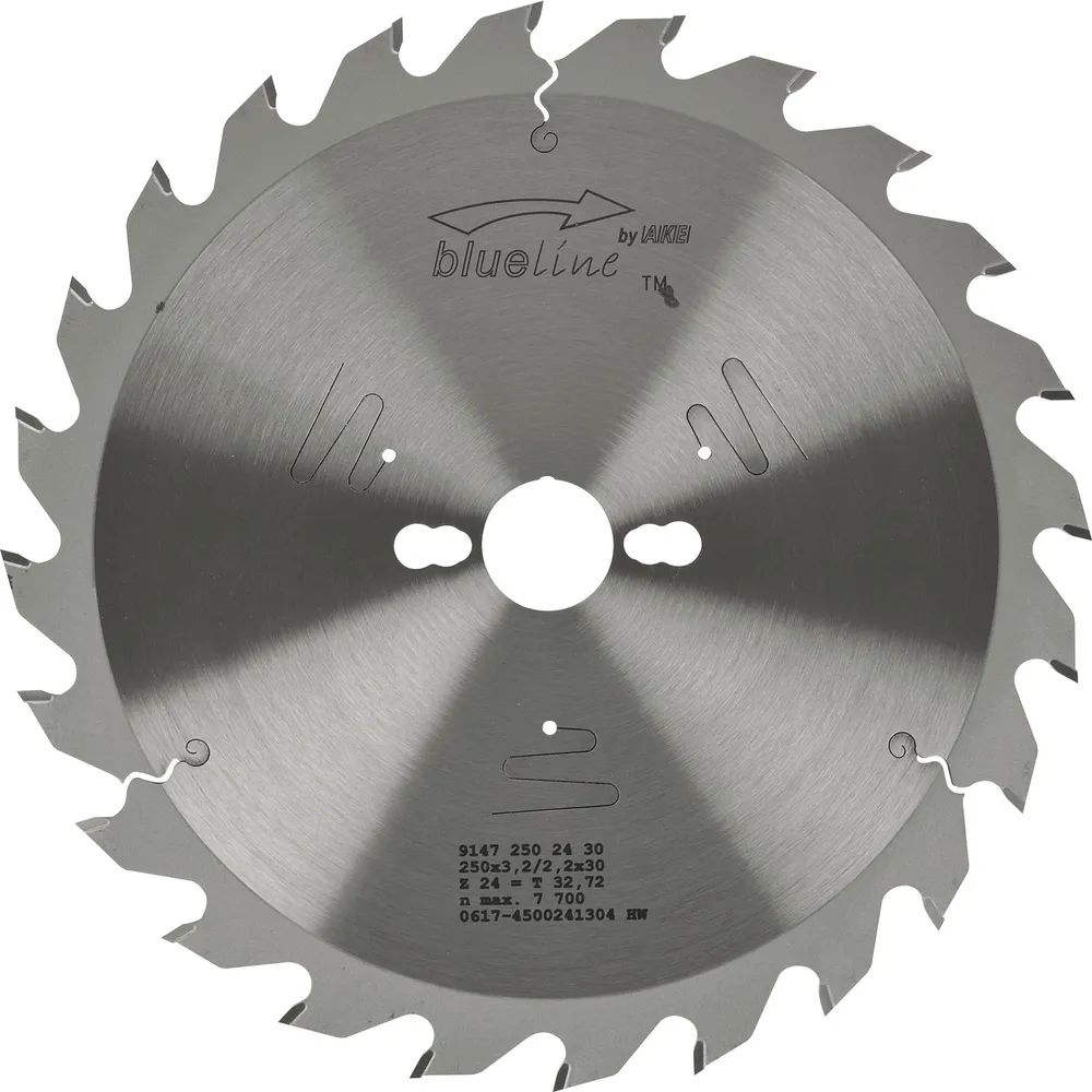 AKE Kreissägeblatt HW ø 250 x 2,8 x 30 mm Z24 Wechselzahn (WZ) positiv