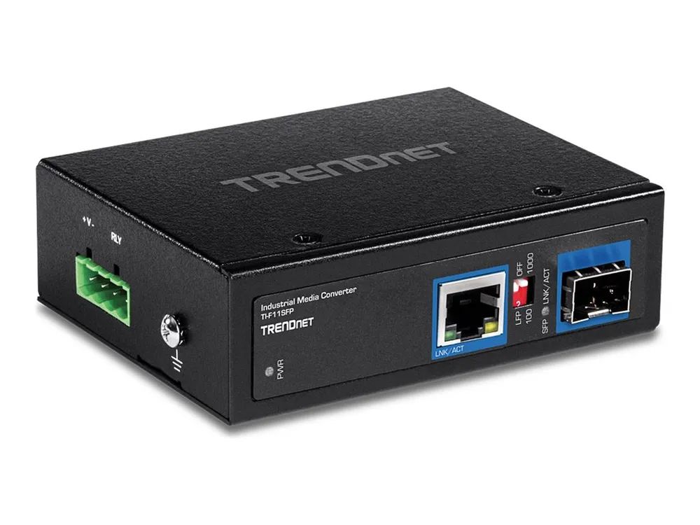 TRENDnet TI-F11SFP - Medienkonverter - 1GbE - 10Base-T, 100Base-TX, 1000Base-T - RJ-45 / SFP (mini-GBIC)