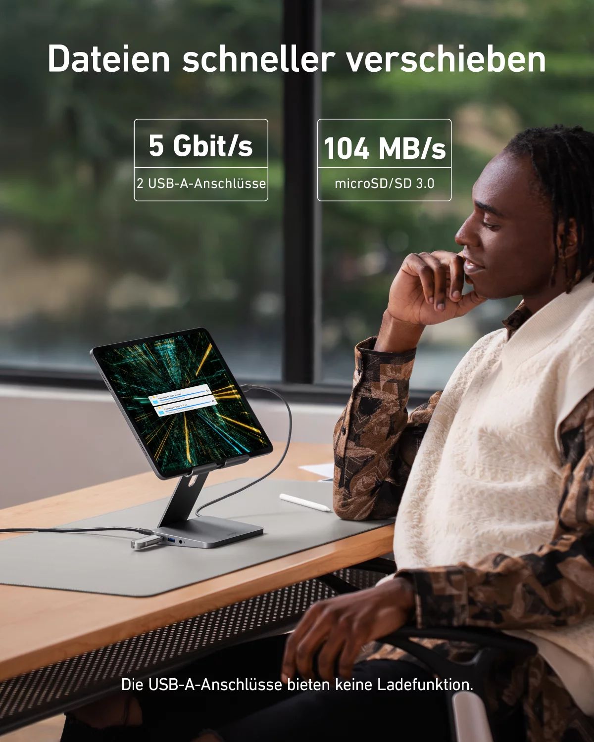 Anker Innovations Anker 551 - Dockingstation + Tablet-Ständer - für Tablet