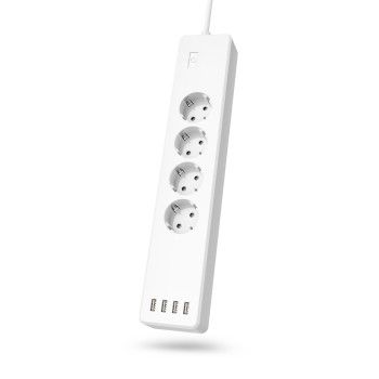 Hama Smarte WLAN-Steckdosenleiste 4-fach, einzeln schaltbar, Überlastsch., 4xUSB