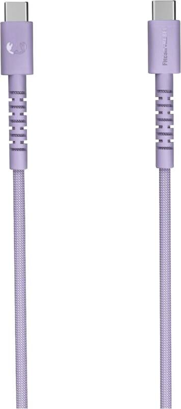 Fresh 'n Rebel USB-C zu USB-C silikon geflochtenes Kabel "FlexWave" 2m, 100W Dreamy Lilac