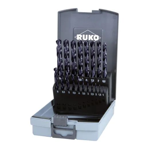 RUKO Spiralbohrer-Satz DIN 338 Typ VA HSSCo8 TiAlN