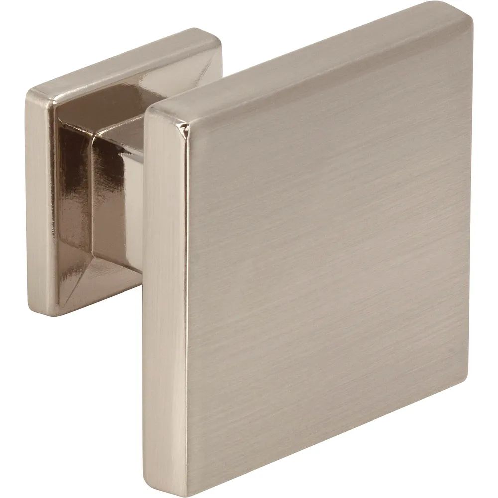 Siro Möbelknopf Baios 30 x 30 mm, Zinkdruckguss vernickelt feingeschliffen