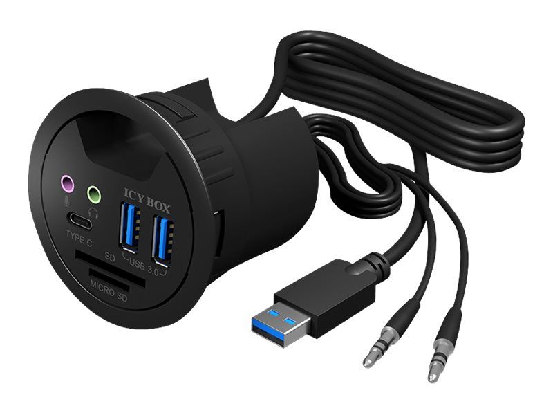 ICY BOX IB-HUB1404A - Hub - 2 x SuperSpeed USB 3.0 + 1 x USB-C