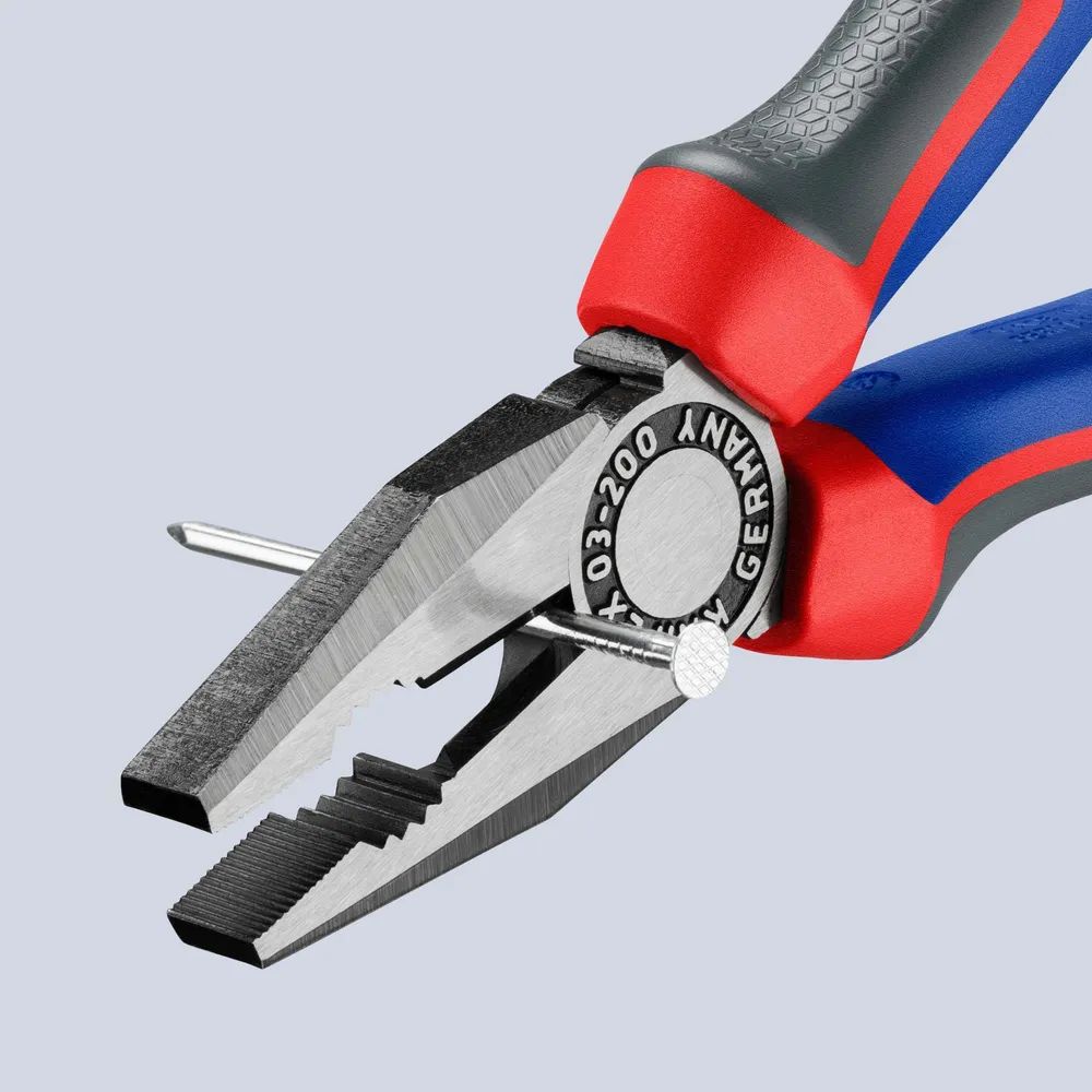 KNIPEX Kombizange mit Comfort-Griffen schwarz atramentiert 200 mm