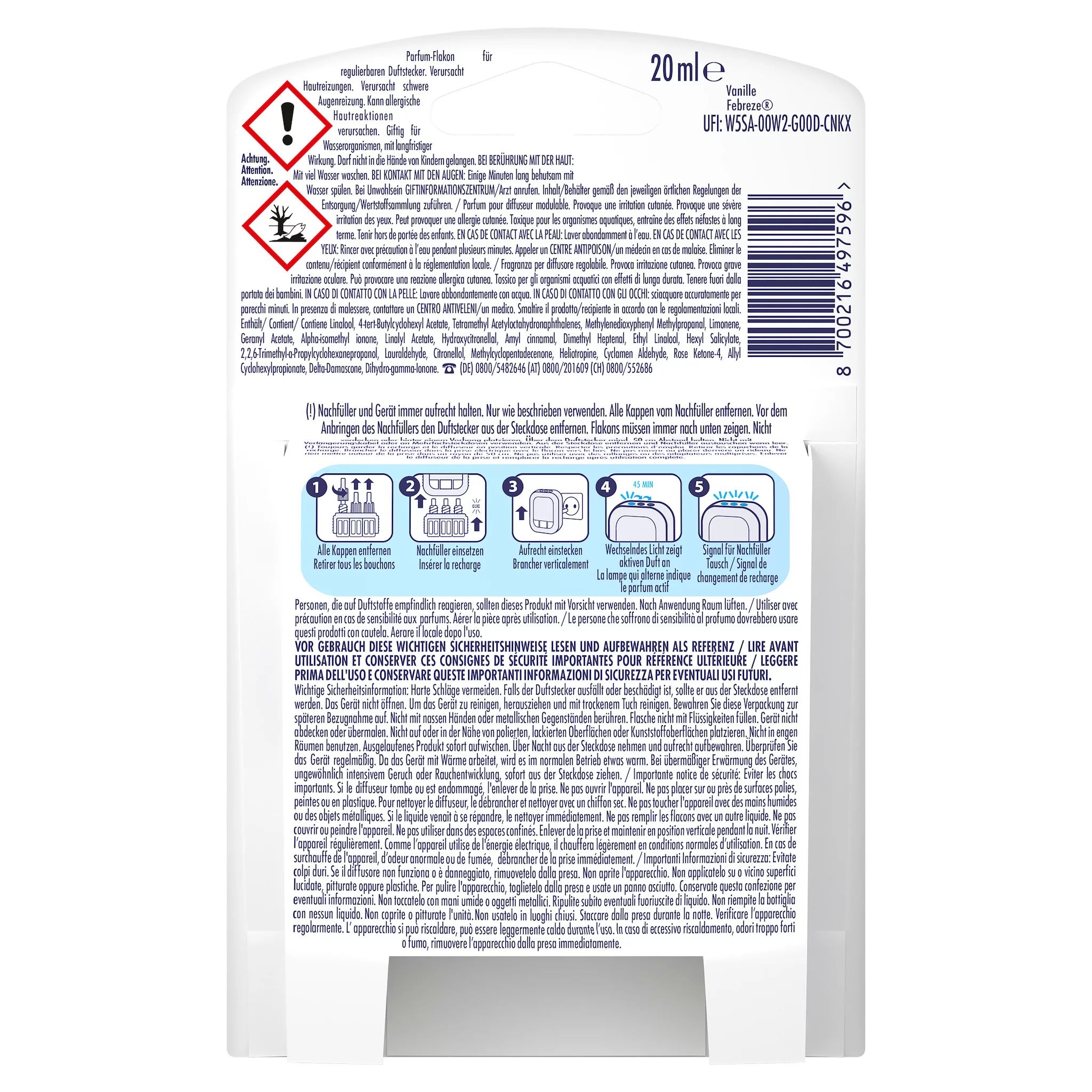 Febreze 3Volution Duftstecker Nachfüllflakon Vanille