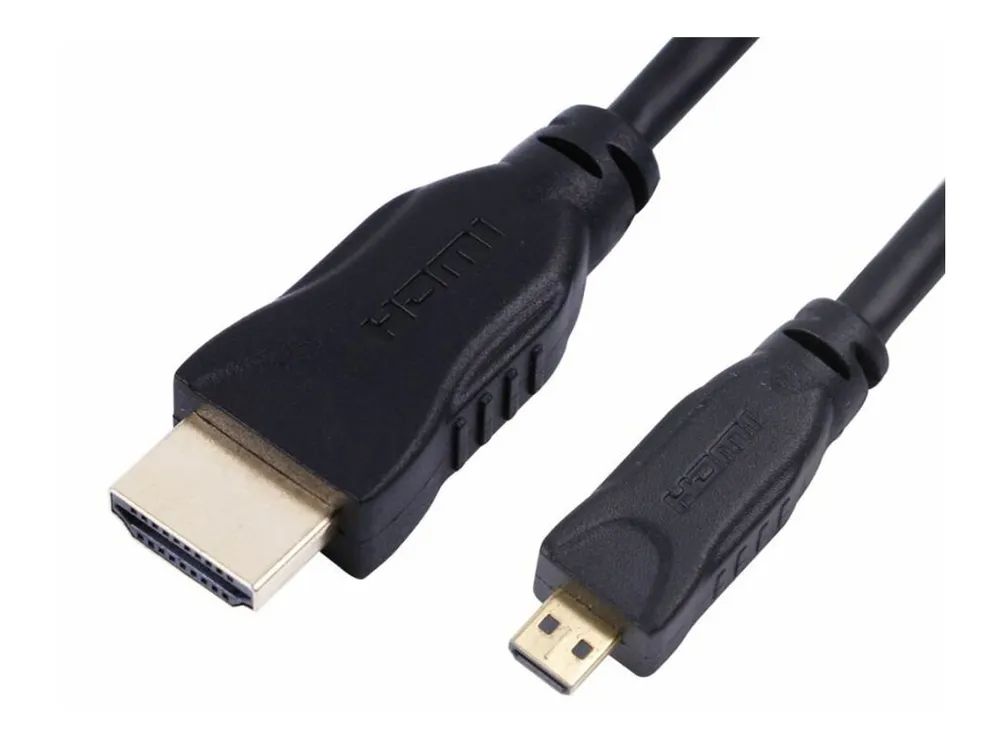 MicroConnect Highspeed - HDMI-Kabel mit Ethernet - HDMI männlich zu 19 pin micro HDMI Type D männlich - 3 m - Schwarz - unterstützt 4K 60 Hz (4096 x 2160)