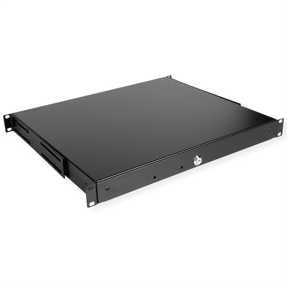 ROLINE Tastatur-Tablett - abschließbar, Tiefe 400 mm - RAL 9005, Jet Black - 1U - 48.3 cm (19")