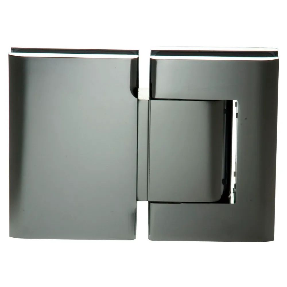 Colcom Group S.r.l.  Pendeltürband Biloba 90° Glas-Glas, mit Feststellung 90°, Alu Edelstahl-Effekt