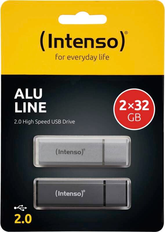 Intenso USB-Stick 2.0 AluLine USB Drive 32GB Doppelpack