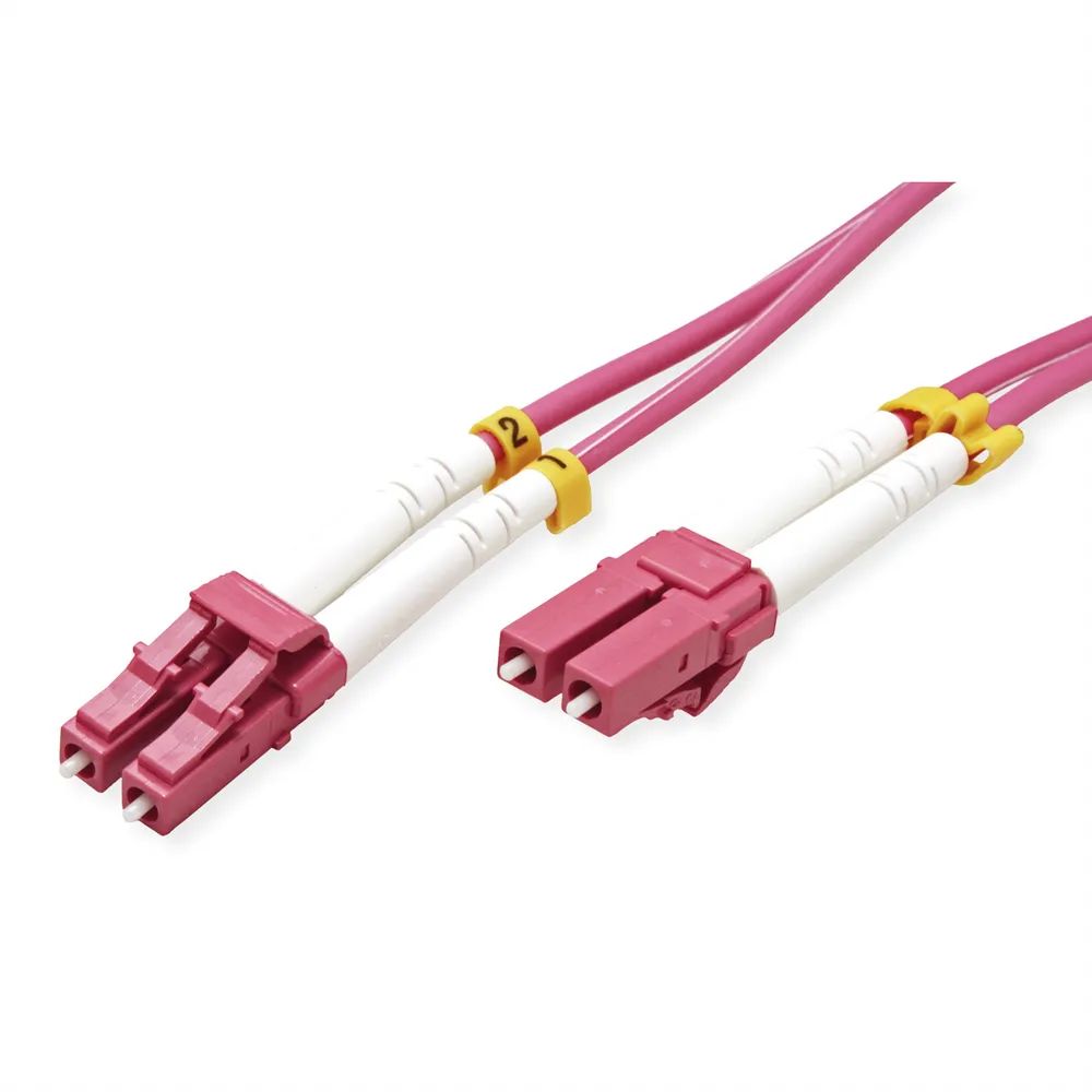 VALUE LWL-Kabel 50/125µm OM4, LC/LC, violett, 0,5 m