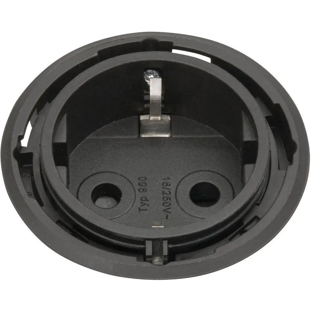 EVOline One Steckdose schwarz DM 59 mm