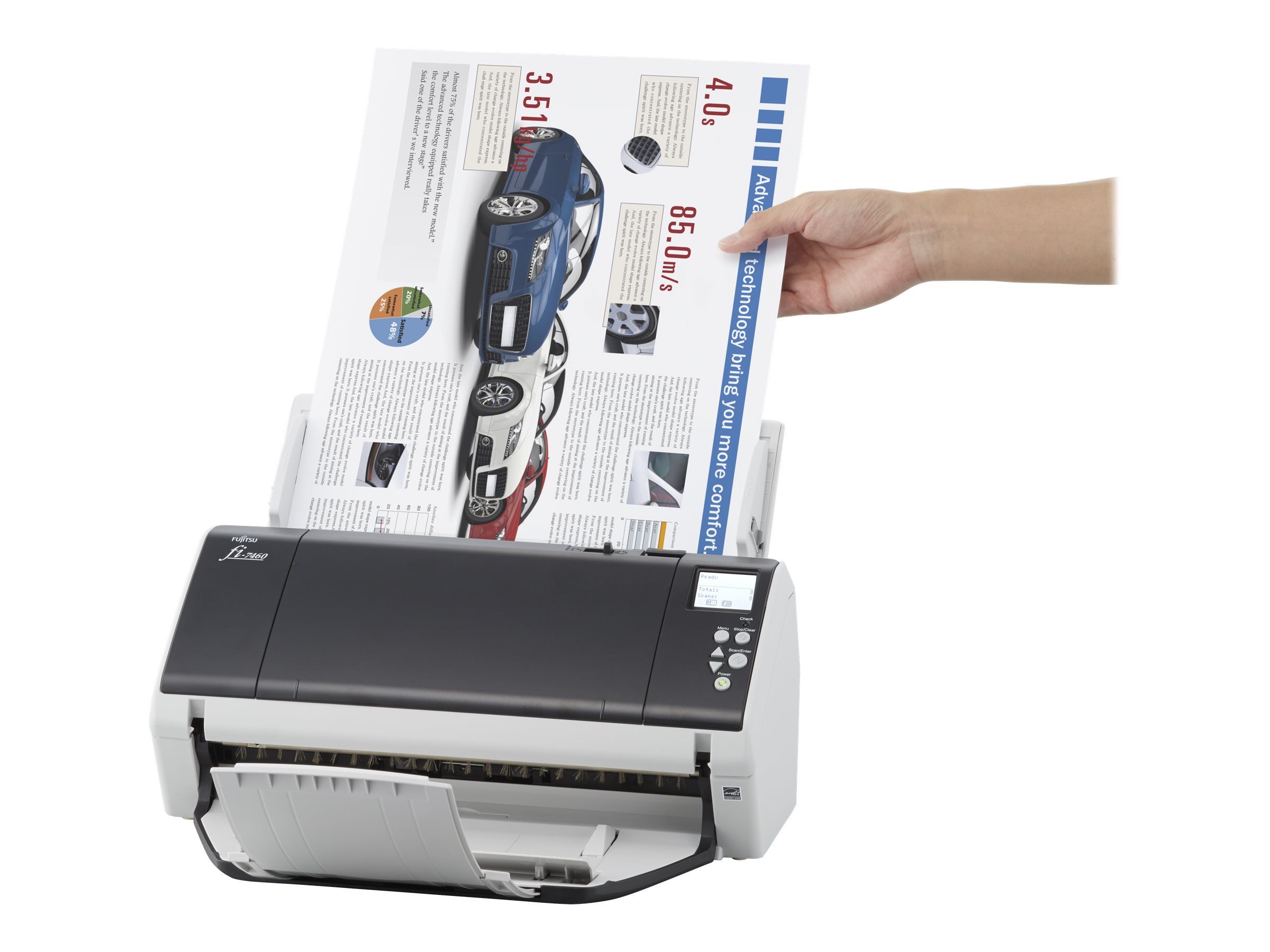 Fujitsu fi-7480 - Dokumentenscanner - Dual CCD - Duplex - 304.8 x 431.8 mm - 600 dpi x 600 dpi - bis zu 80 Seiten/Min. (einfarbig)