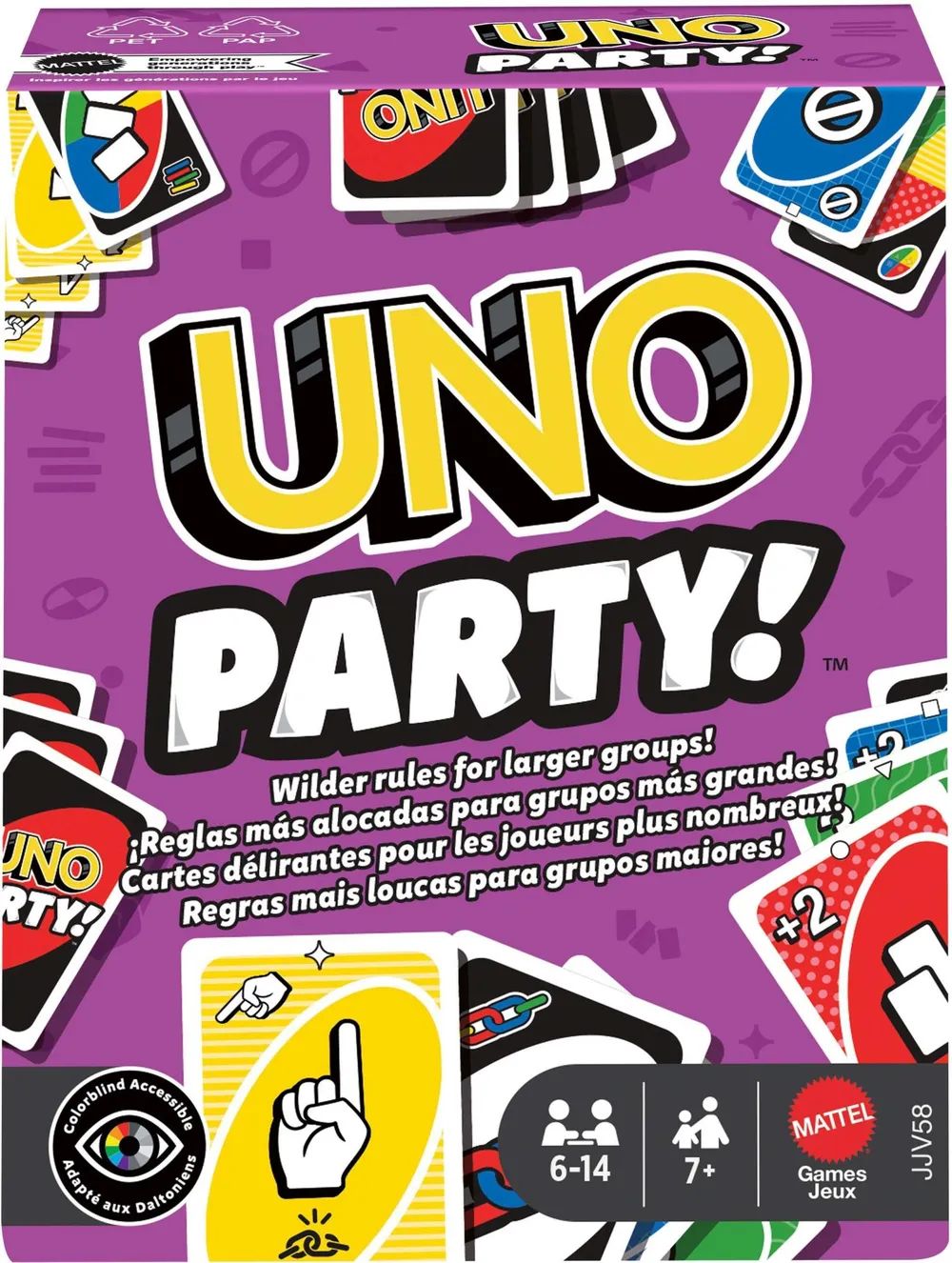 Mattel GmbH UNO Party Kartenspiel