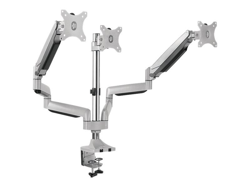 LogiLink Befestigungskit - einstellbarer Arm - für 3 LCD-Anzeigen - Aluminium - Bildschirmgröße: 33-81.3 cm (13"-32")