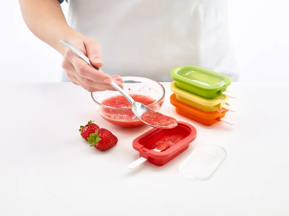 Lékué Stapelbare Mini Stieleisformen, 4er-Set - Mixed