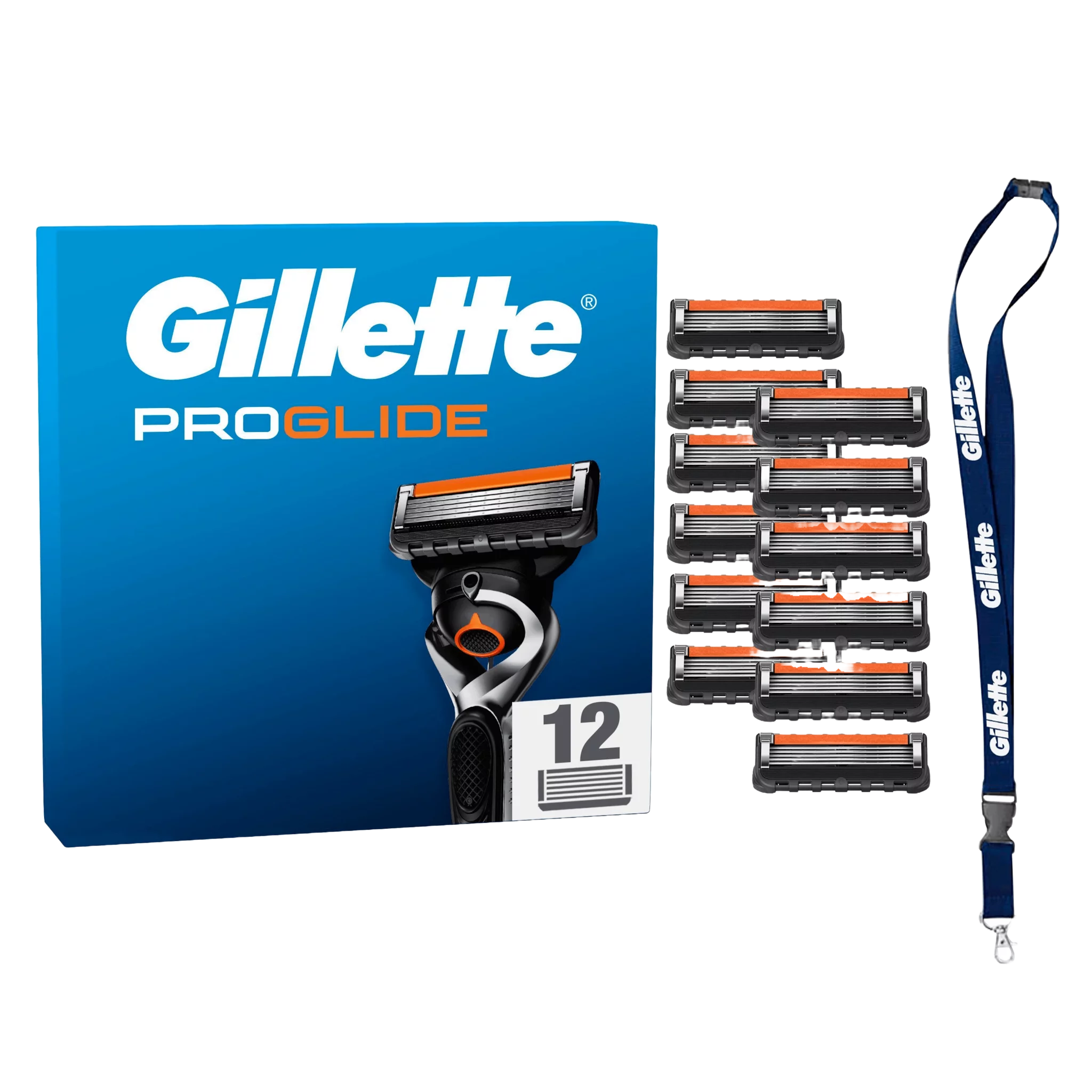 Gillette ProGlide Systemklingen 12er + Reiseschutzkappe - Online Versandvariante