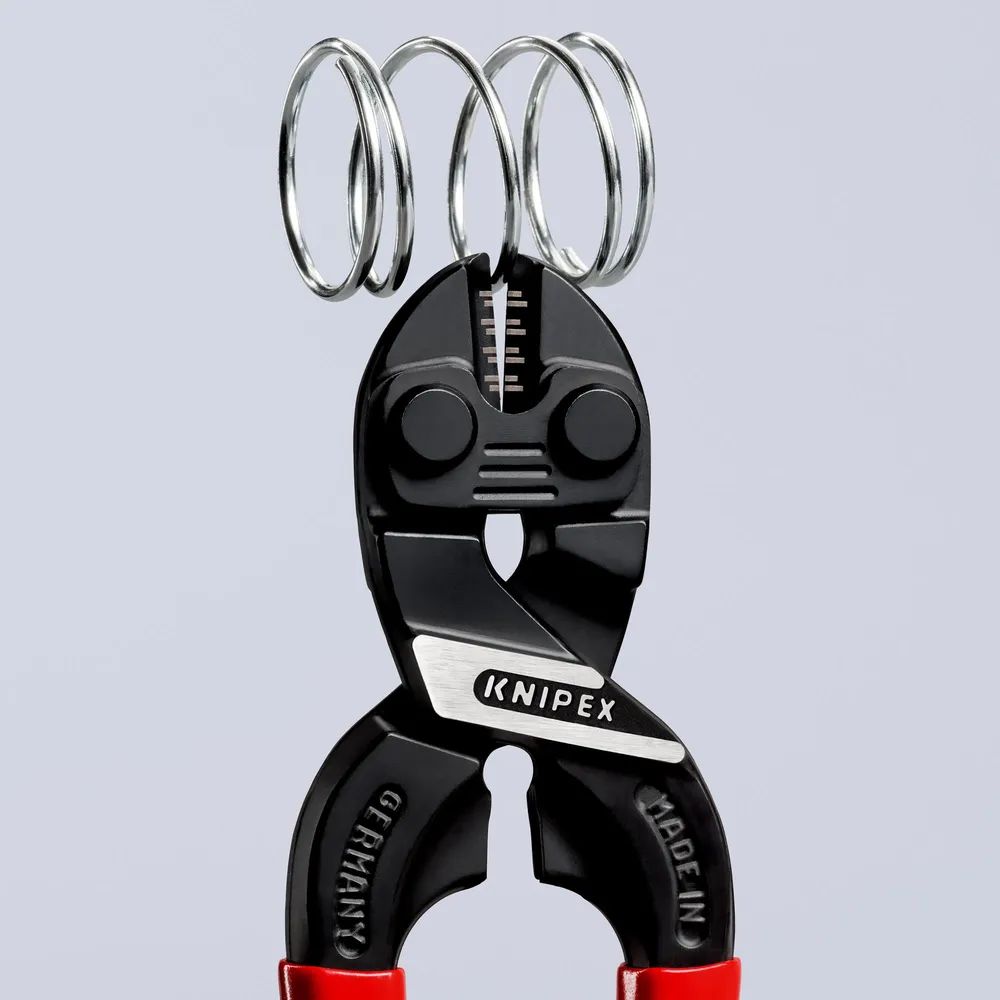KNIPEX CoBolt® S Kompakt-Bolzenschneider mit Kunststoff überzogen schwarz atramentiert 160 mm