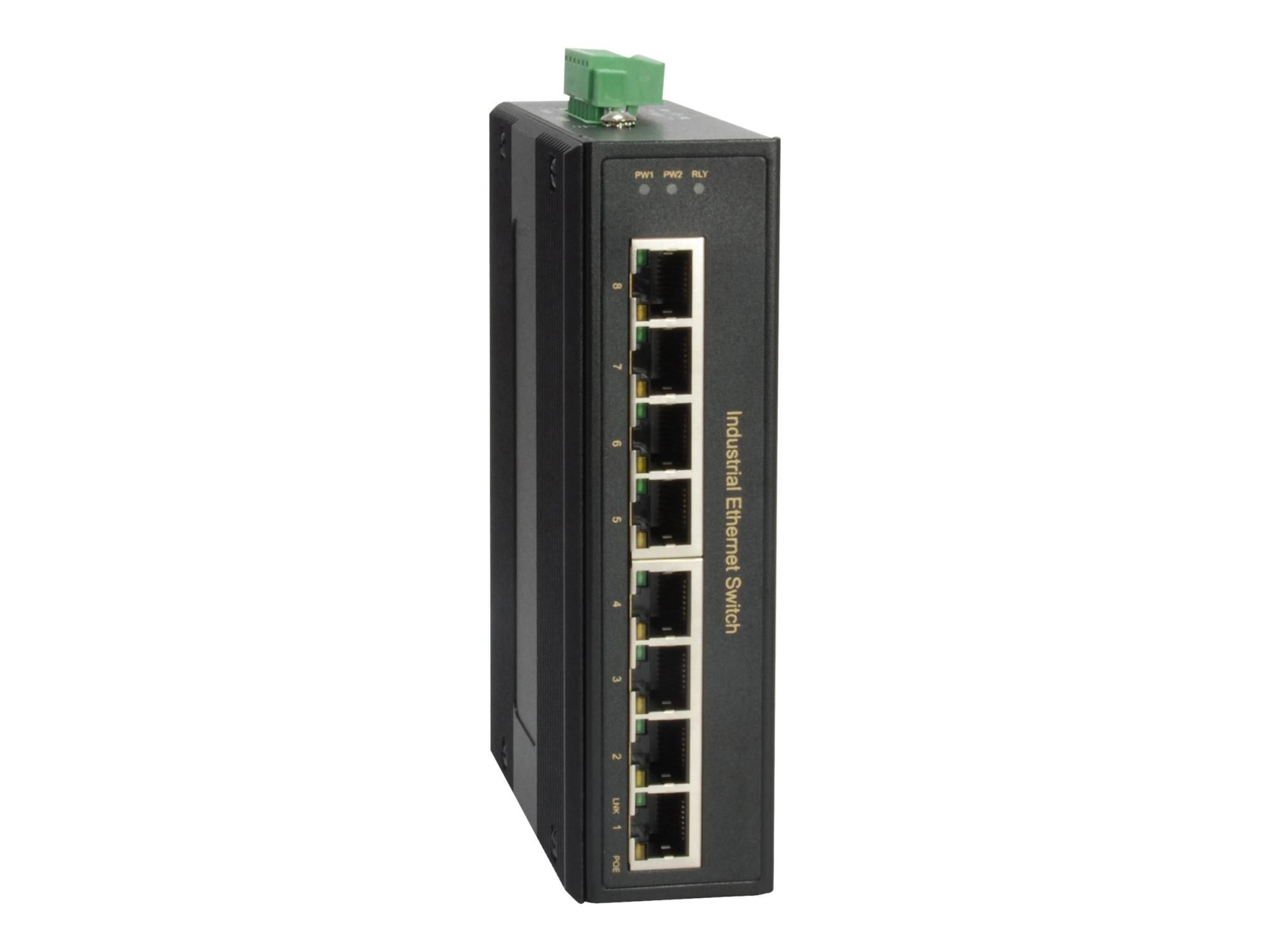 LevelOne Switch - 8 x 10/100/1000 (PoE+) - an DIN-Schiene montierbar - PoE+ (200 W)
