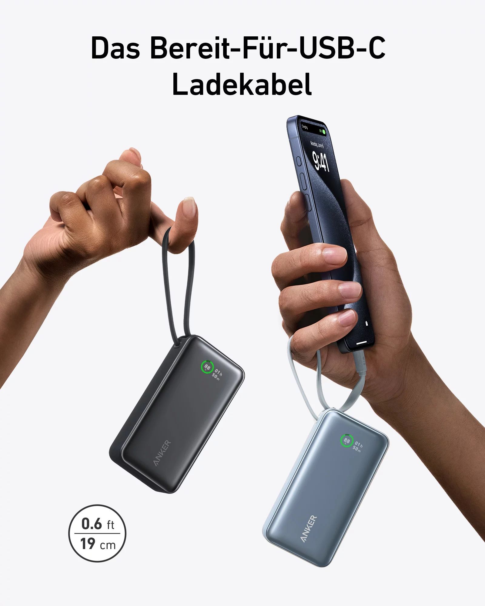 Anker Innovations 545 Nano Power Bank PD 30W 2C/2A waterproof - Akku