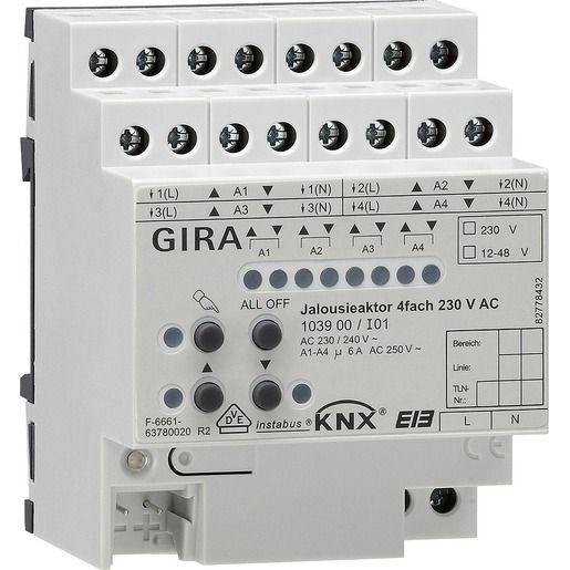 Gira REG-JALOUSIEAKTOR 4-FACH 230V~ / GIRA 103900 INSTABUS 103900