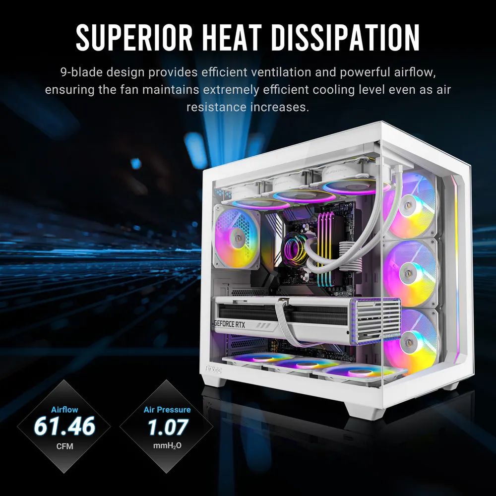 ANTEC P12R PWM ARGB REVERSE Fan PC Gehäuselüfter, weiß