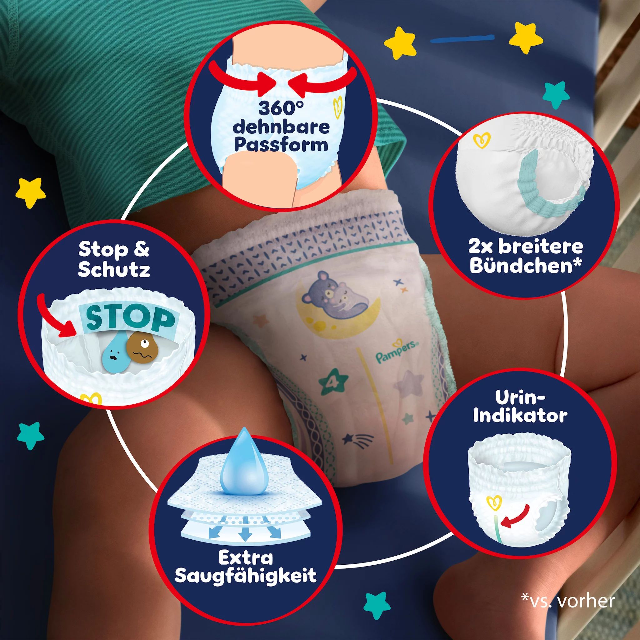 Pampers Night Pants Gr. 4 