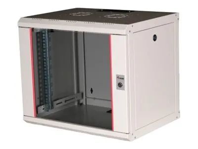 Equip Pro Mount - Schrank Netzwerkschrank - 600x450 mm, with glass door, removable and lockable panels, assembled - geeignet für Wandmontage - RAL 7035, Hellgrau - 9U - 48.3 cm (19")