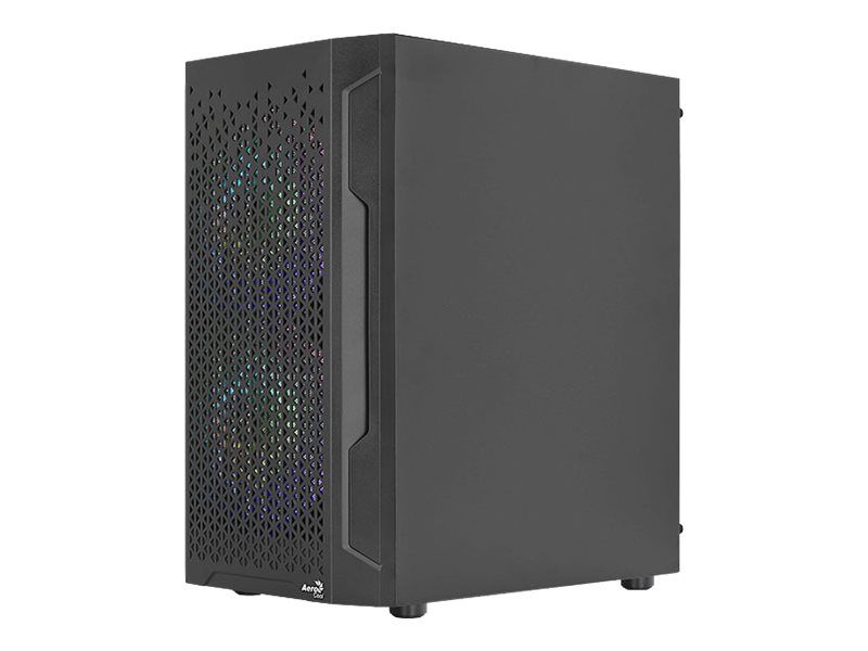 AEROCOOL ADVANCED TECHNOLOGIES AeroCool Trinity Mini-G-BK-V2 - MT - micro ATX - Seitenteil mit Fenster (gehärtetes Glas)